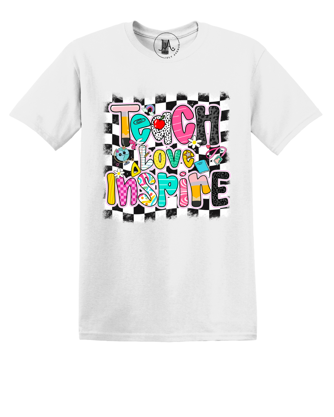 Checkered Teach Love Inspire